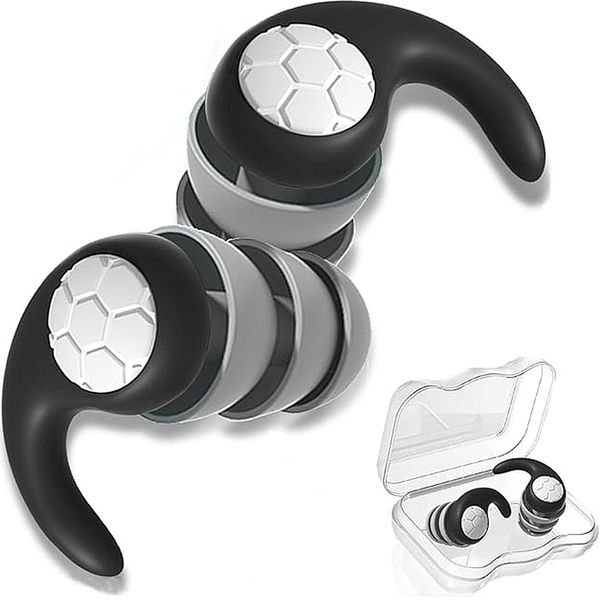 1set Silicone Sound Isolation Earplugs With Noise Filter For Sleep