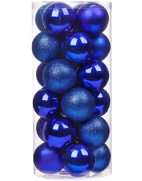 24 Pieces 5cm Christmas Balls Decors - Blue