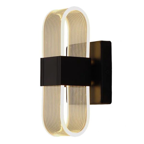 Gold Acrylic Wall Sconce Vertical Grain Single Head
