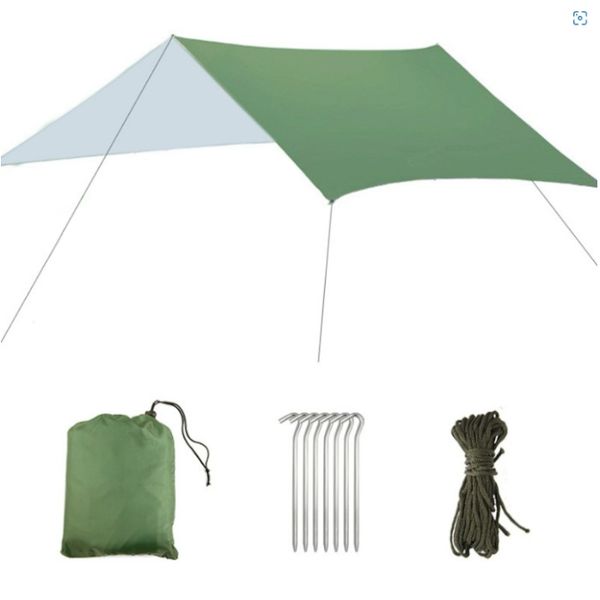 Olive Tree - Waterproof Camping Shelter Tarp with Insulated Silver Coating