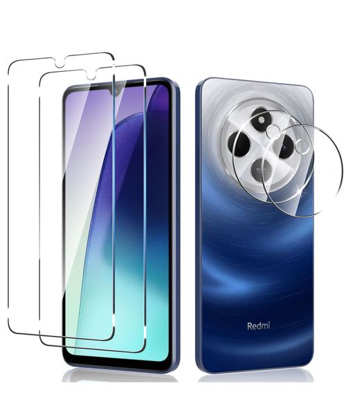 Screen Protector Compatible with Redmi 14C and Camera Lens Protector 2-Pack