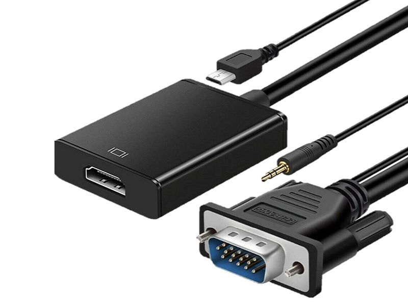 VGA to HDMI Adapter with Audio, HDTV