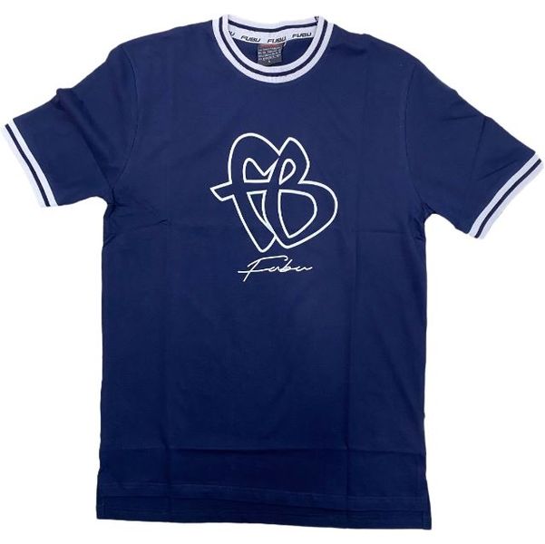 Fubu - Crew Basket - Mens Navy Crew Neck Tee