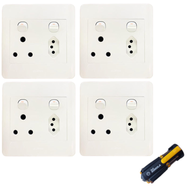 4x Ausma Double Wall Socket 4x4 With Screwdriver