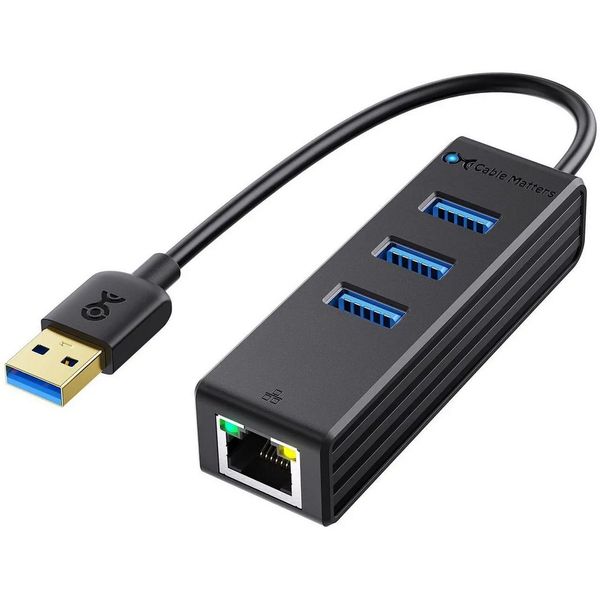 USB Type-A 3.0 | 4-in-1 Hub with Gigabit Ethernet Adapter