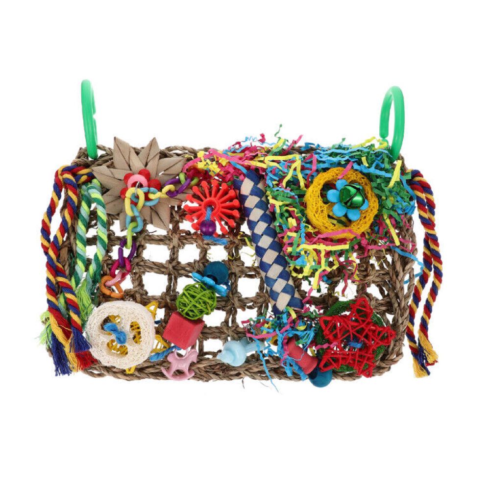 Image showcasing Pet Bird Parrot Hanging Bird Climbing Toy Rectangle | Shop Today. Get ...