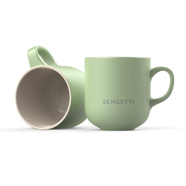 The Perfect Mug (Pair) - Sengetti by Andy Cartwright - Moss