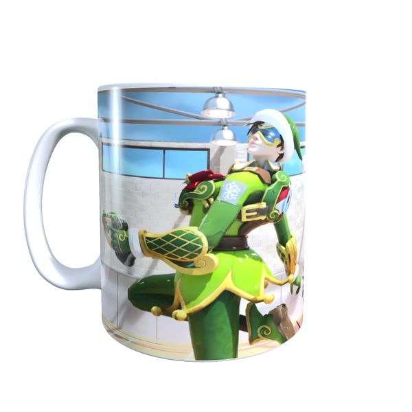Tracer by the Tree - Overwatch Christmas Themed Coffee Mug