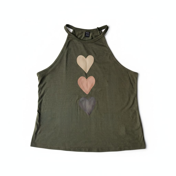 Women's Sleeveless Top - 3 Hearts