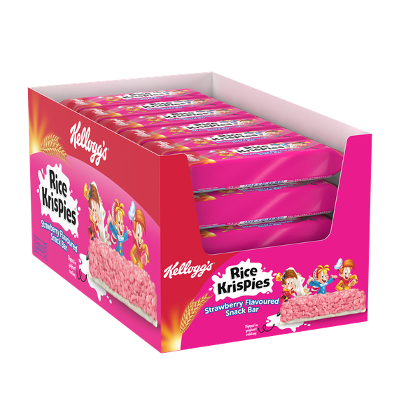 Kellogg's Rice Krispies Strawberry Bar Shipper 30 x 22g