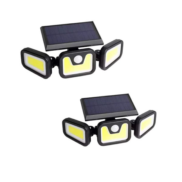Set Of 2 3 Heads Split Solar Wall Lamp