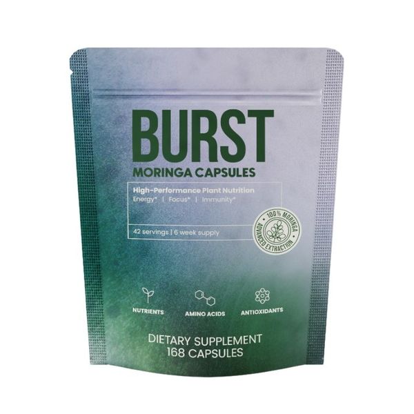 BURST CellBurst 100% Organic Moringa Capsules (6-Week Supply)
