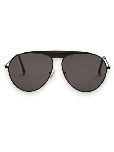 Men Flat Top Sunglasses - Black - 50