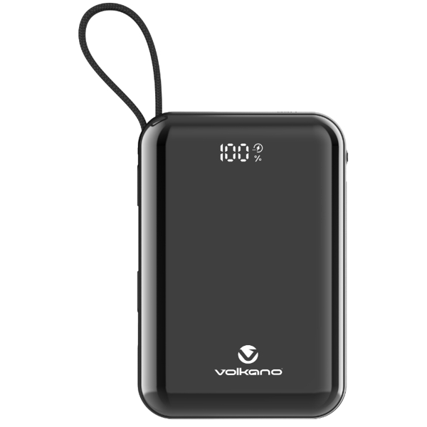 Volkano Solace Series Certified 20000mAh Power Bank With Built-in Cables