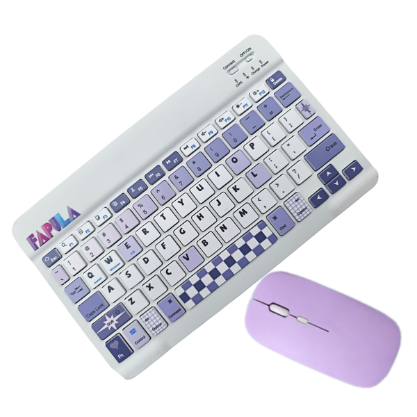 FAPULA 12-Inch Ultra-Slim Wireless Keyboard and Mouse Combo Portable