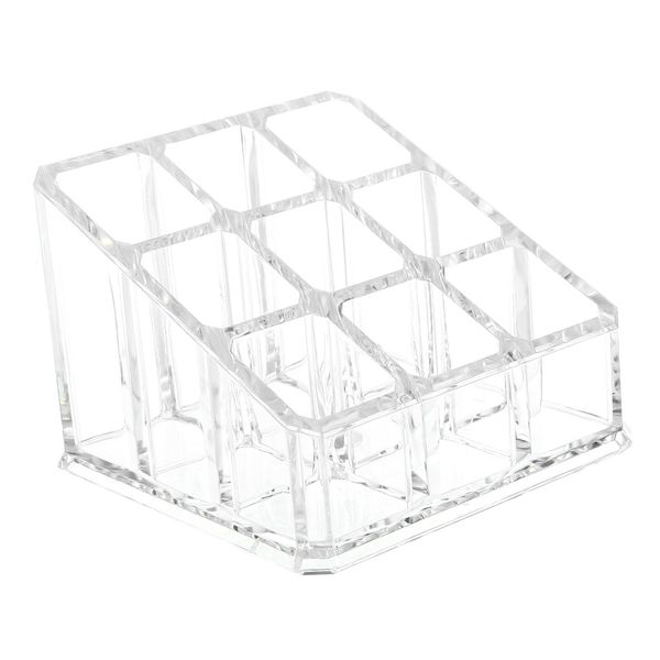 Makeup 9 Lipstick Acrylic Storage Display Stand Case Rack Holder Organizer
