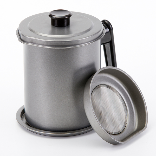 Oil Strainer Filter Grease Pot Bacon Grease Oil Container with Strainer
