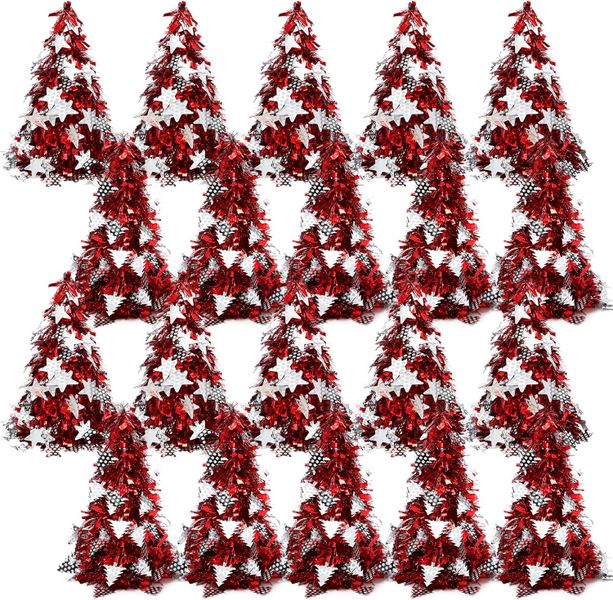 St Charles Mini Christmas Tree (Glitter Metallic) with Sequins and Stars