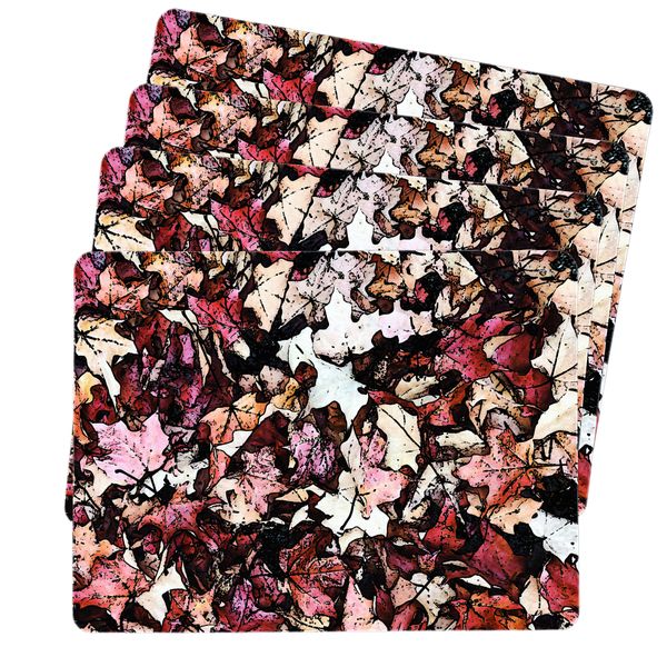 Maroon Leaves Floral Placemats