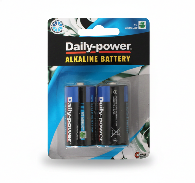 Daily Power Alkaline Batteries Size C LR14 2 Piece