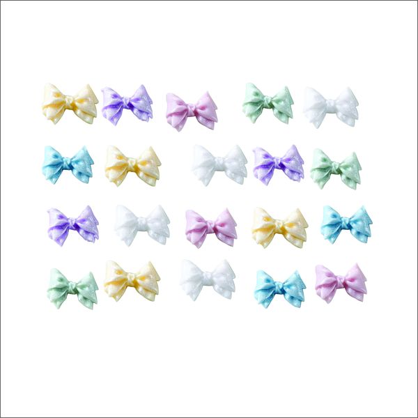 Bow Nail art shimmer