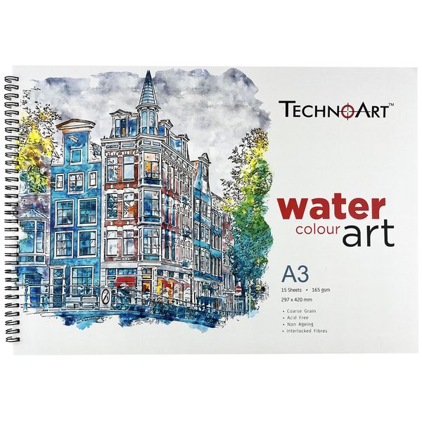 TechnoArt Wiro Water Colour Art Pad 165gsm - A3 - 15 Sheets