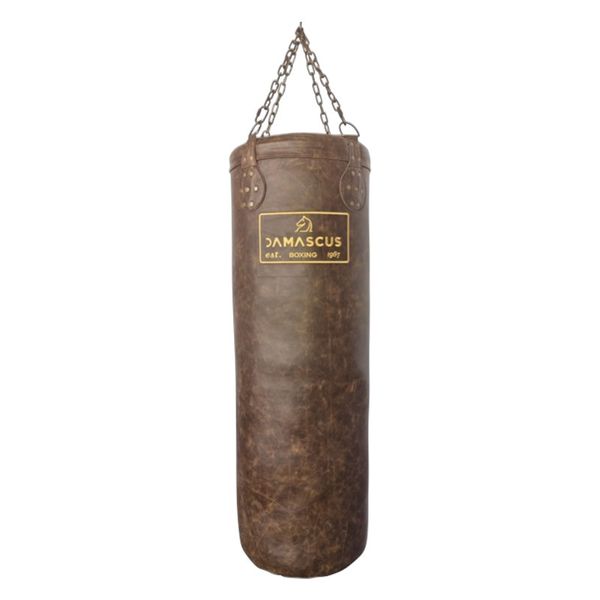 Vintage Leather Punching Bag 50kg - Chocolate Brown
