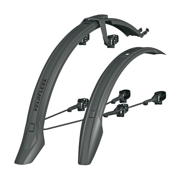 SKS Mudguard Set With Adjustable Angle Frame Adapter Veloflexx 55, 28 Inch