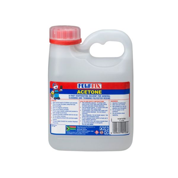 PowaFix - Acetone - Paint Remover - 500ml - Bulk Pack of 6