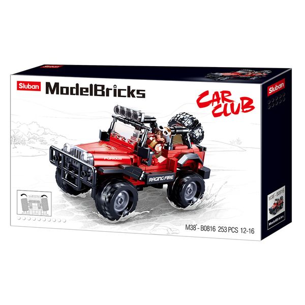 Sluban Building Set: Car Club Jeep Model Bricks - 253 Pieces