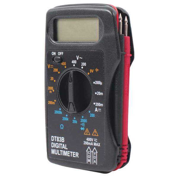 Digital AC/DC Multimeter - 20-400 Volts