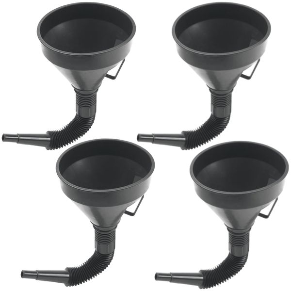 Auto Motor Multifunctional Flexible Oil Fuel Funnel Set Of 4 (35x12.5cm)