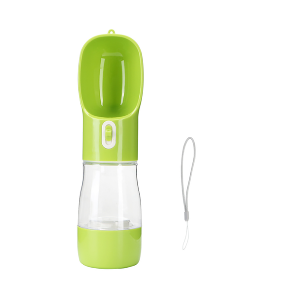 2 in 1 Portable Pet Water Bottle - Green