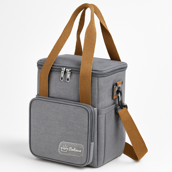 Believe Insulated Waterproof Hot and Cold Lunch Cooler Bag with Strap