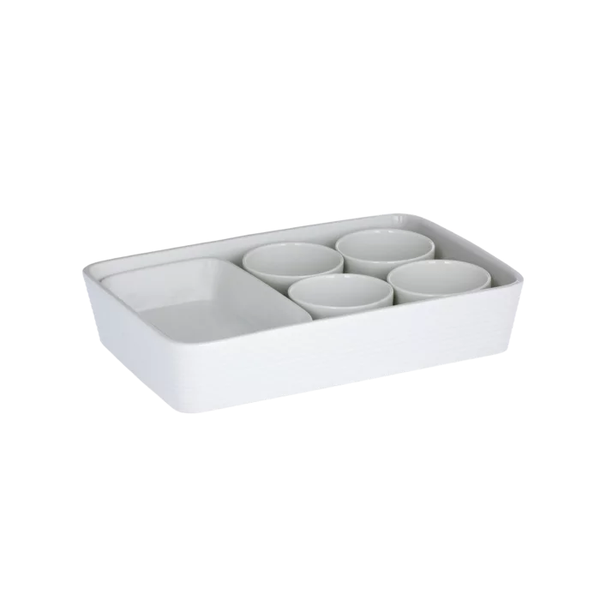 Ceramic Rectangular Casserole Dish Ovenware Set 6 Piece