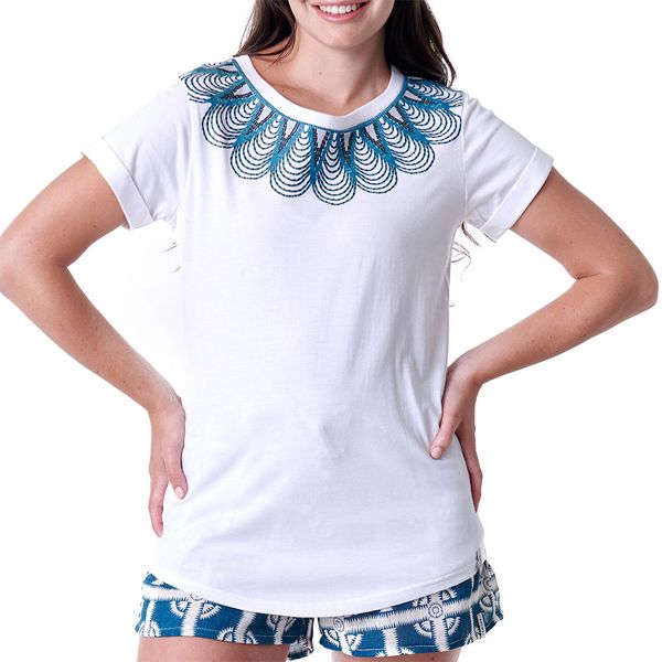Holmes Brothers - Ladies - Necklace Ss Tee - White