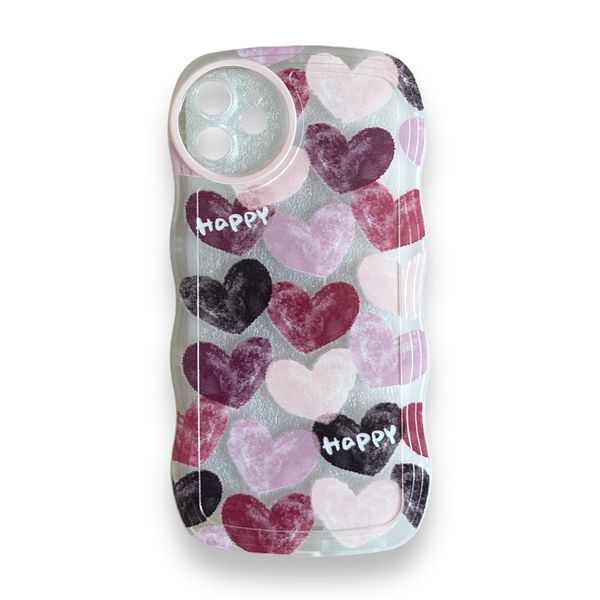 AMA Pink Hearts Silicon Protective Case For iPhone 13 Pro Max