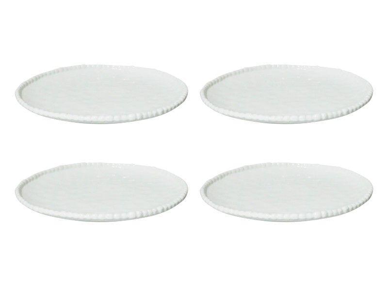 George &amp; Mason Dita Porcelain Dinner Plate-Dia:27cmxH2.5cm 4-Piece White
