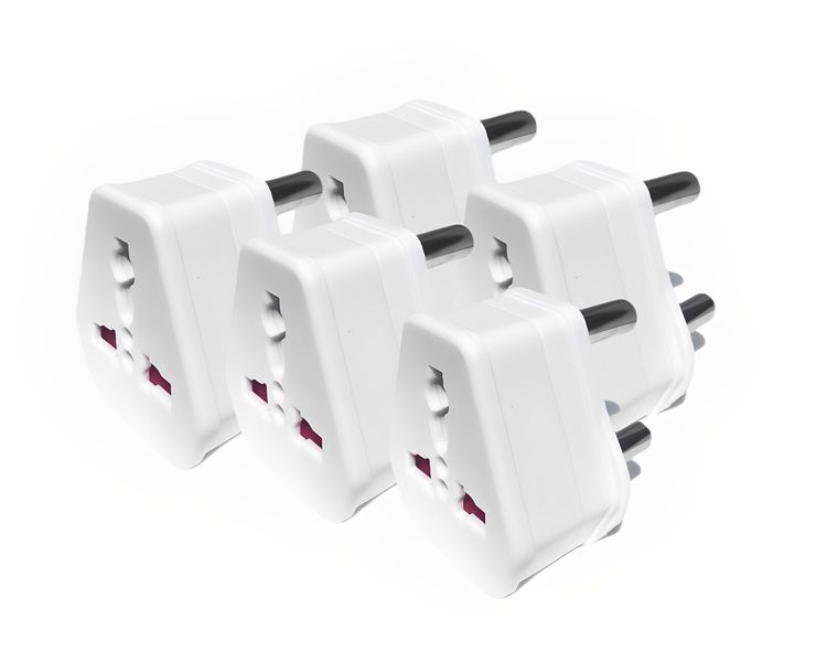 European USA UK Multi-Plug to South African Power Converter - 10 Pack