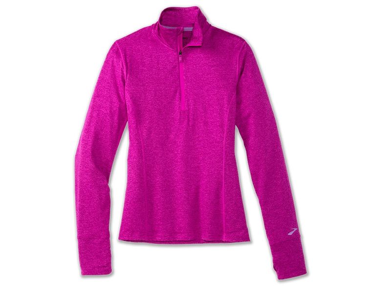Brooks Womens Dash 1/2 Zip Pink image
