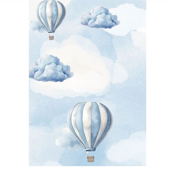 Hot Air Balloon And Clouds - A1 Poster