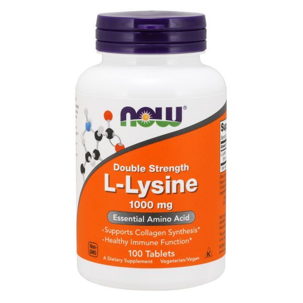 NOW Foods L-Lysine Double Strength 1000 Mg - 100 Tabs