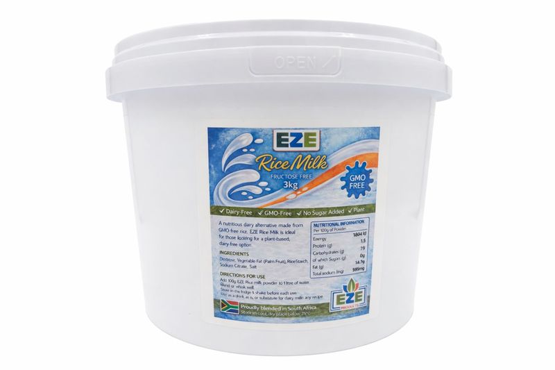 EZE Rice Milk Powder 3kg - Dairy, GMO &amp; Fructose Free, Plant-Based Milk Alt