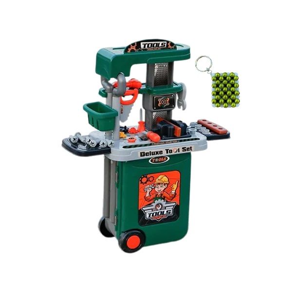 Deluxe Kids' Tool Set - 22 Piece Pretend Play Construction Kit &amp; Key Holdr