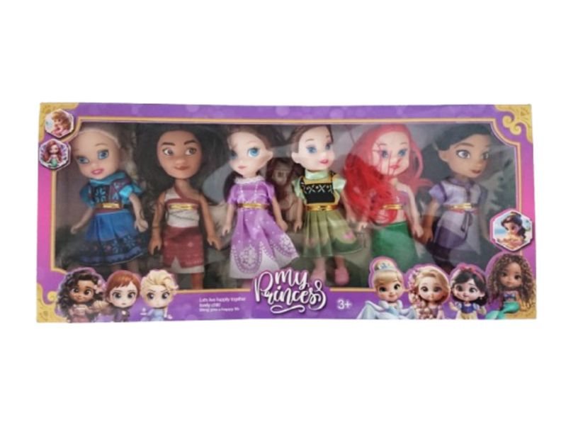 My Princesses Mini Doll Set (Pack of 6) for Girls