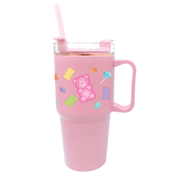 Hot Focus On The Go Bear Straw Cup 750ml - BPA Free