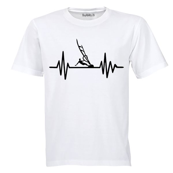Wind Surfer Lifeline - Mens - T-Shirt - White