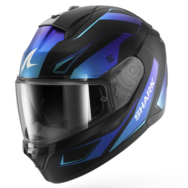 Shark Ridill 2 Mekarium Helmet - KBB Black/Light Blue/Dark Blue