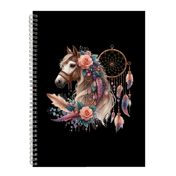 Floral Boho Horse Gift Writing Book Notepad Notebook A4 503 11