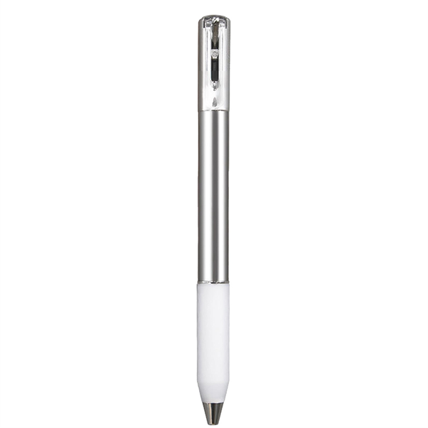 Geometric Metal Crinkle Pen Fidget Silver